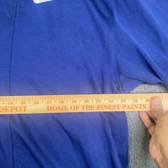 Nike Men's Size L Blue Windbreaker Short Sleeve Spellout Full Zip Vintage 2000's - Picture 7 of 12